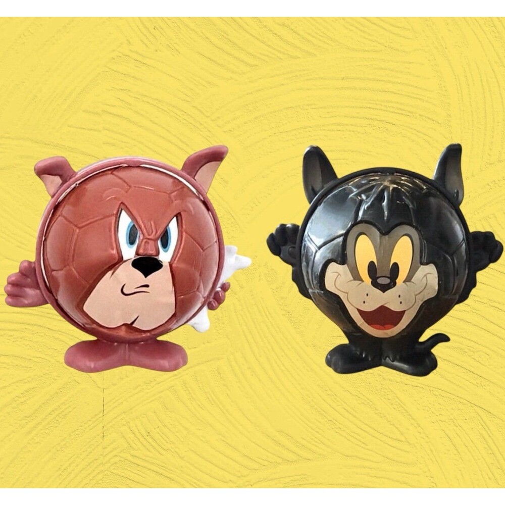 SPIKE BULLDOG & BUTCH CAT Tom & Jerry Soccer Ball Burger King Toys 2014 NEW